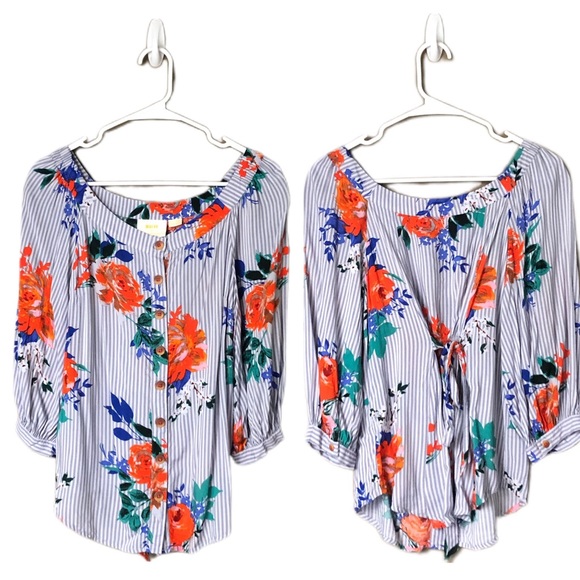 Anthropologie Maeve Lilorne Floral Top-a5 - Picture 5 of 8